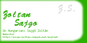 zoltan sajgo business card