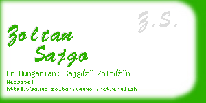 zoltan sajgo business card